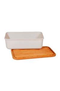 bamboo fiber breadbox openlid