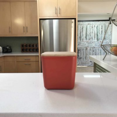 red canister salt cellar