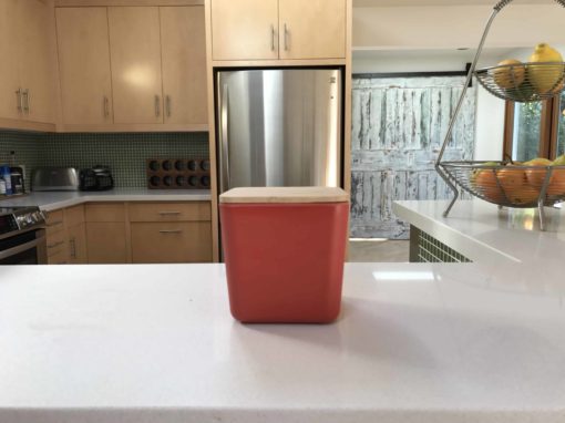 red canister salt cellar