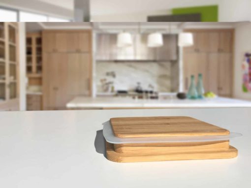 Bamboo Fiber Kitchen Canister 3 Piece Set with Airtight Bamboo Lid - Image 4